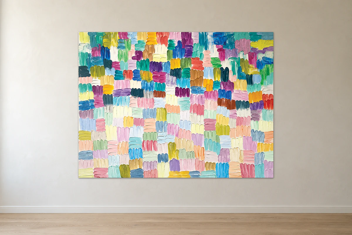 From Chaos to Calm hanging on a wall